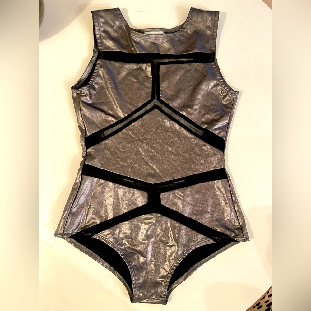 Lena Quist Backless Bodysuit - Silver and Black - Great Costume - Festival